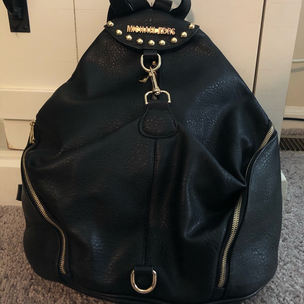Michael Kors Black Studded Backpack